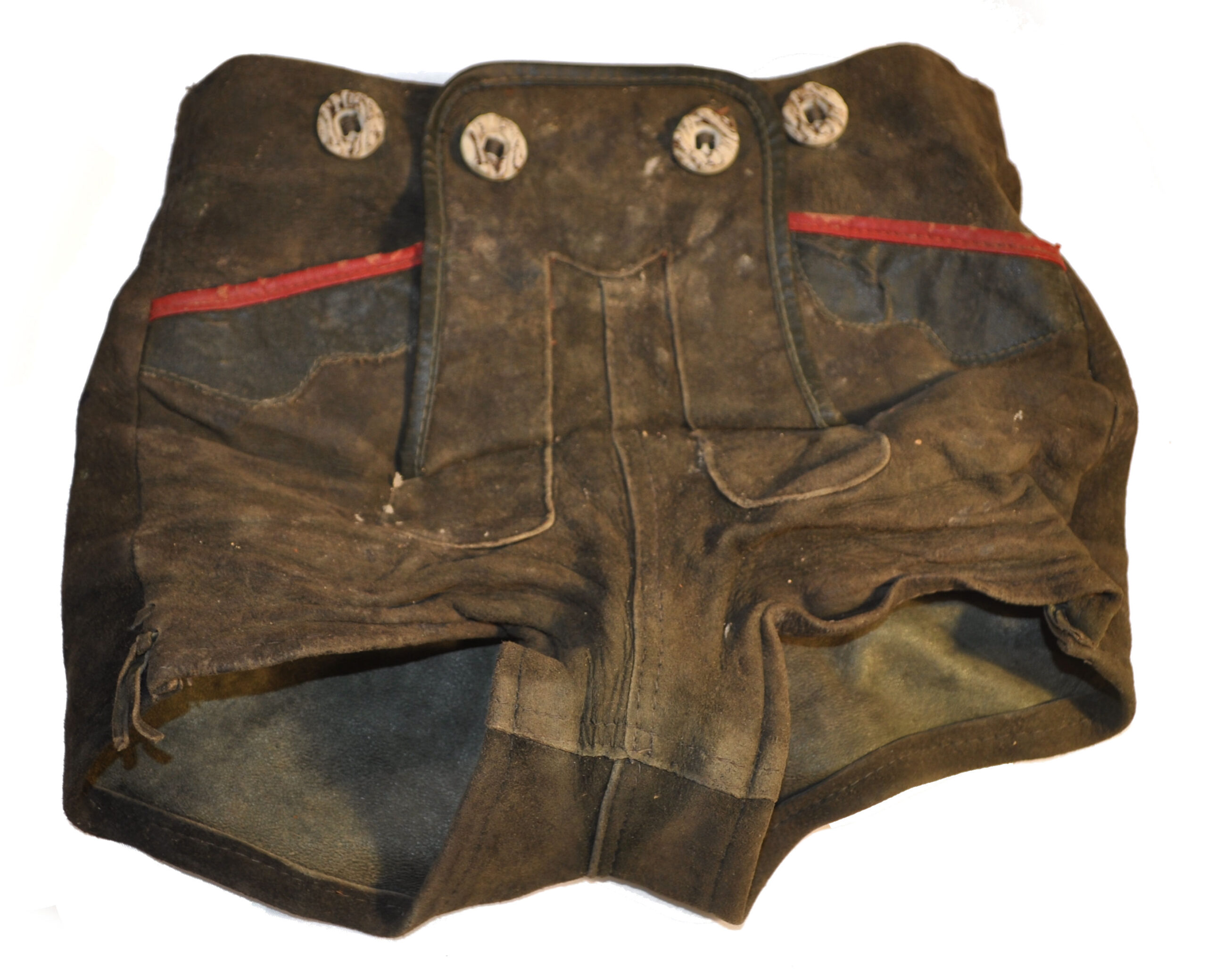 Culotte de cuir verte - Tour de taille 54 cm