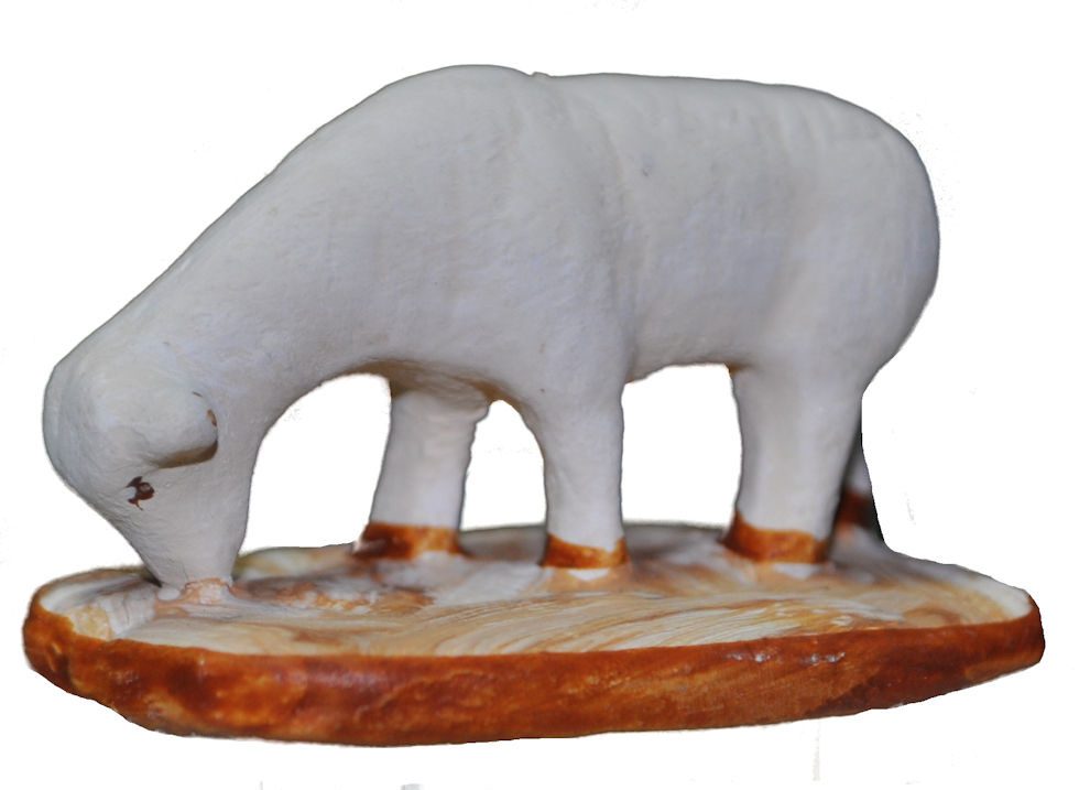 Santons De Provence Arterra - Mouton Broutant - Collection 7 Cm - Fait Main En Argile En Provence
