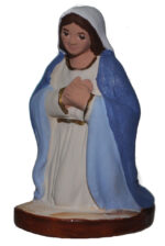 Sainte Marie Mère de Dieu à genoux devant l'Enfant-Jésus