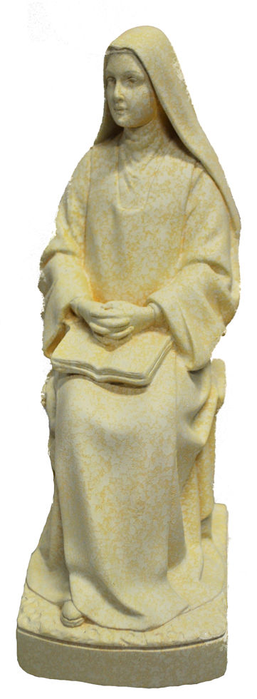 Sainte Thérèse de l'Enfant-Jésus assise - Modèle patiné