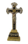 Superbe crucifix à dorure et découpe de métal - Style Napoléon III