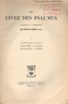 Livre des Psaumes (Le), traduit et commenté par J. Calès s.j. 2 vol.