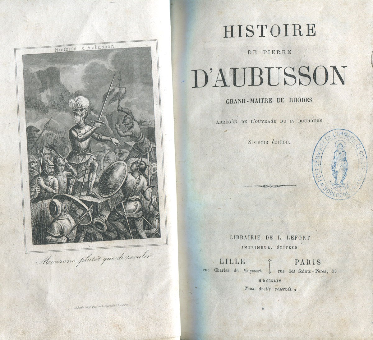 6977_aubusson Histoire de Pierre d'Aubusson Grand-Maître de Rhodes – Image 1