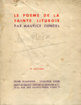 Poème de la Sainte Liturgie, par Maurice Zundel