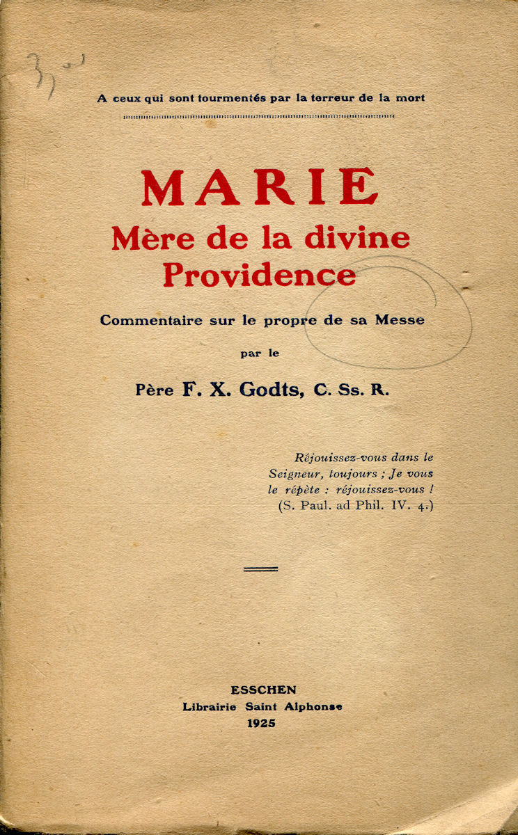 7049_marie Marie Mère de la divine Providence - Père Godts - 1925 – Image 1