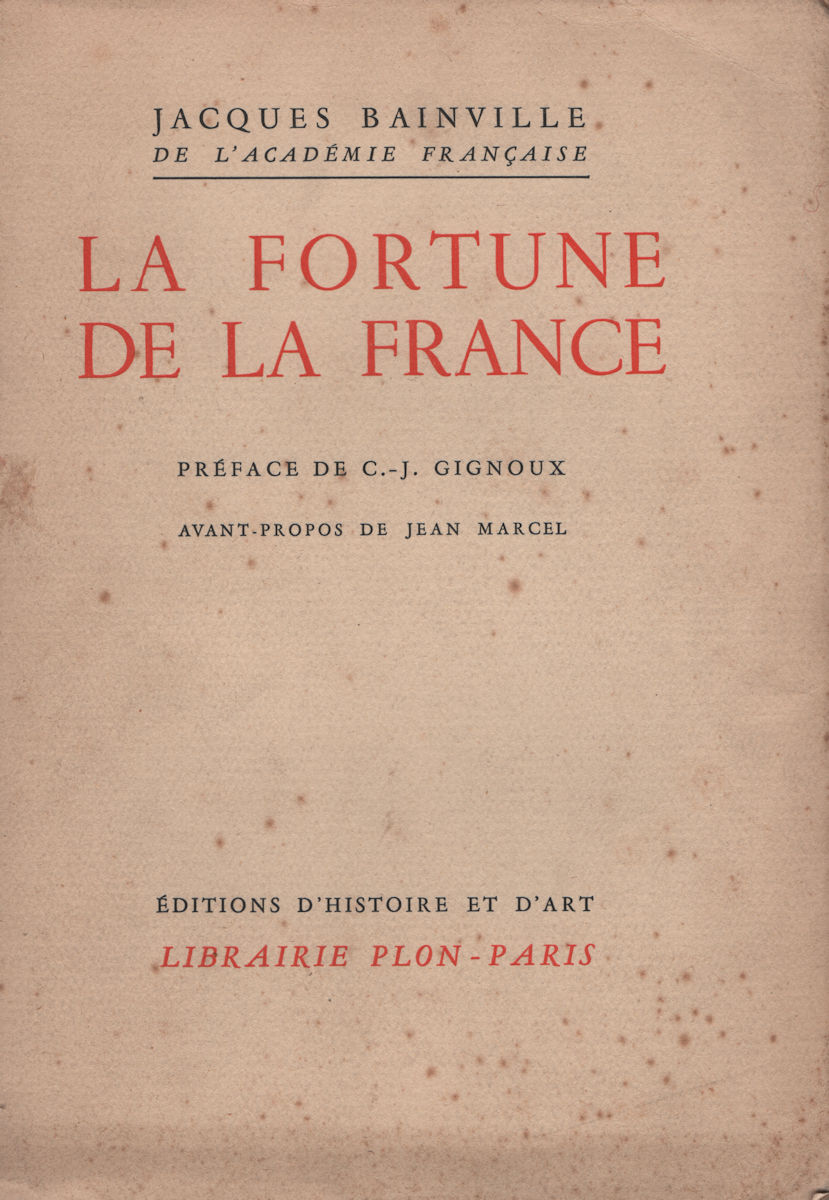 7175_fortune Fortune de la France (La), par Jacques Bainville – Image 1