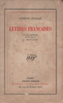 Lettres françaises, par Joseph Conrad - 1930