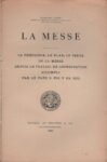 Messe (La), par Monseigneur Lalieu - 1922