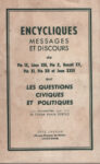 Encycliques messages et discours de Pie IX, Léon XIII, Benoit XV...