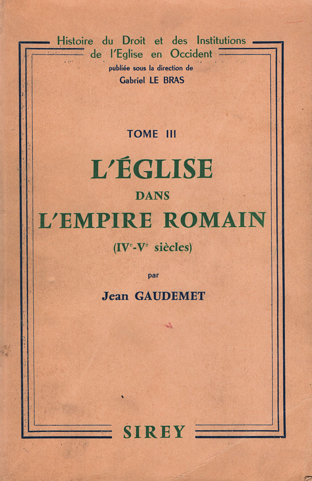 7544_eglise Eglise dans l'Empire romain (IVe - Ve siècles), par Jean Gaudemet – Image 1