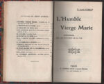 Humble Vierge Marie (L'), par le Père Louis Perroy - 1916