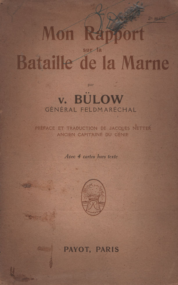 7635_bulow Mon rapport sur la Bataille de la Marne, par v. Bülow feld-maréchal – Image 1