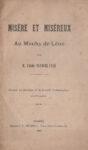 Misère et Miséreux - Au Minihy de Léon, par l'abbé Antoine Favé