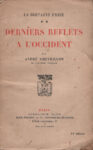 Derniers reflets à l'Occident, par André Chevrillon - 1925