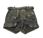 Culotte de cuir vert noir - Tour de taille : 56 cm
