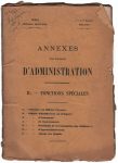Annexes du cours d'administration - 1905-1907