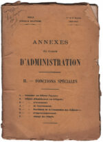 Annexes du cours d'administration - 1905-1907