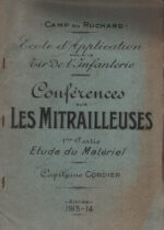 Conférences sur les mitrailleuses - Camp du Ruchard 1913